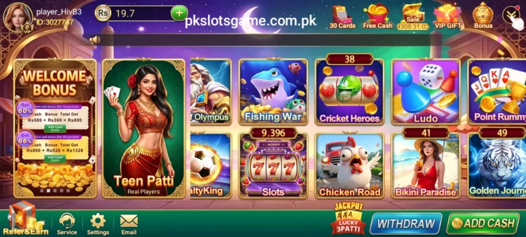PkSlots Available games